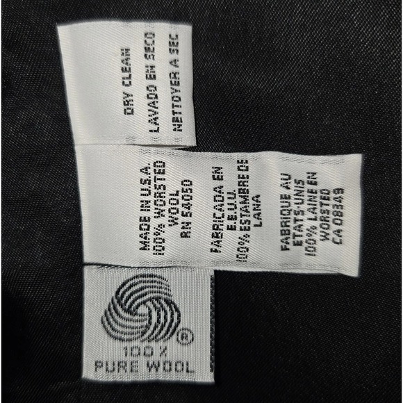 Jones New York Blazer Jacket Black 100% Wool Button Front Women's 8 Petite - Picture 7 of 12